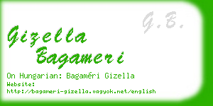 gizella bagameri business card