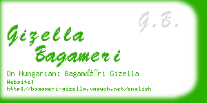 gizella bagameri business card
